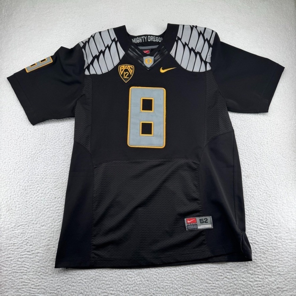 Nike Team Oregon Ducks Marcus Mariota #8 Jersey Mens 52 Black Stitched NCAA